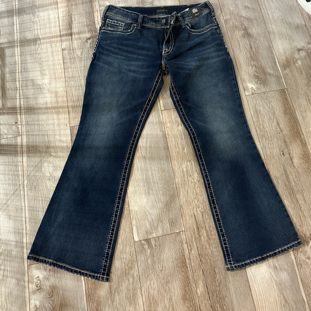 Silver Jeans Blue Flare Wide Leg Denim